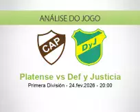 Prognóstico Platense Def y Justicia (24 February 2026)